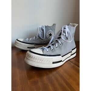 Converse Chuck 70 Plus Hi Top Platform Sneaker Gray Size Men's 6 Women's 8